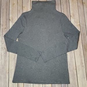 Marled Simple Grey Turtleneck Sweater